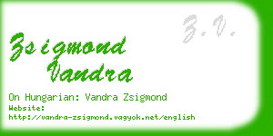 zsigmond vandra business card